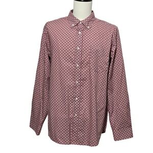Scandia Woods Shirt Mens‎ Large Geometric Button Up Long Sleeve Patterned Casual